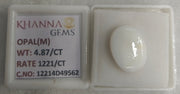 4.87/CT Natural Opal with Govt. Lab Certificate-12214D49562